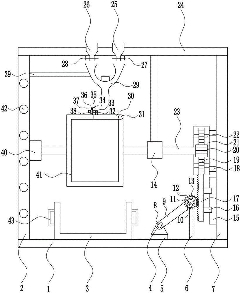 High-efficient blister package material mixing device