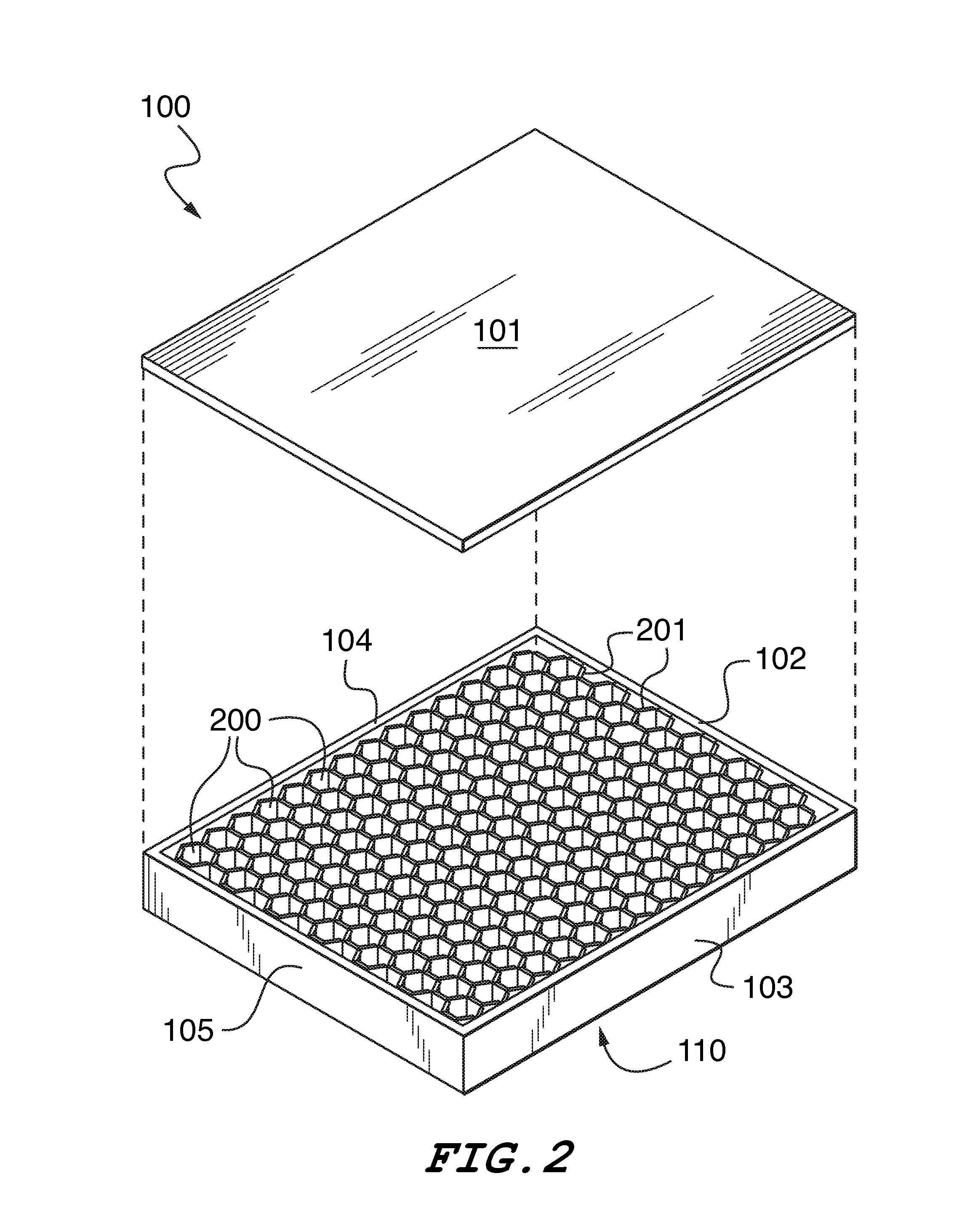 Table Tennis Table with a Honeycomb Core and a Method for its Manufacture