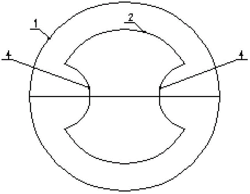 Peripheral eye charge device for smooth blasting