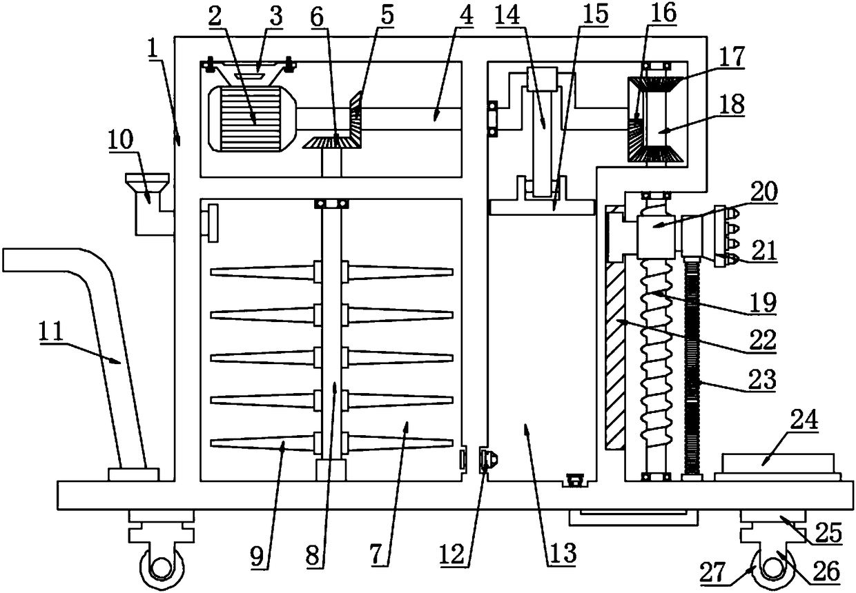 Reciprocating type external facade uniform paint spraying device