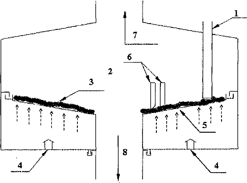 Process for upgrading low-rank coal in an internally heating way with heated gas carrier