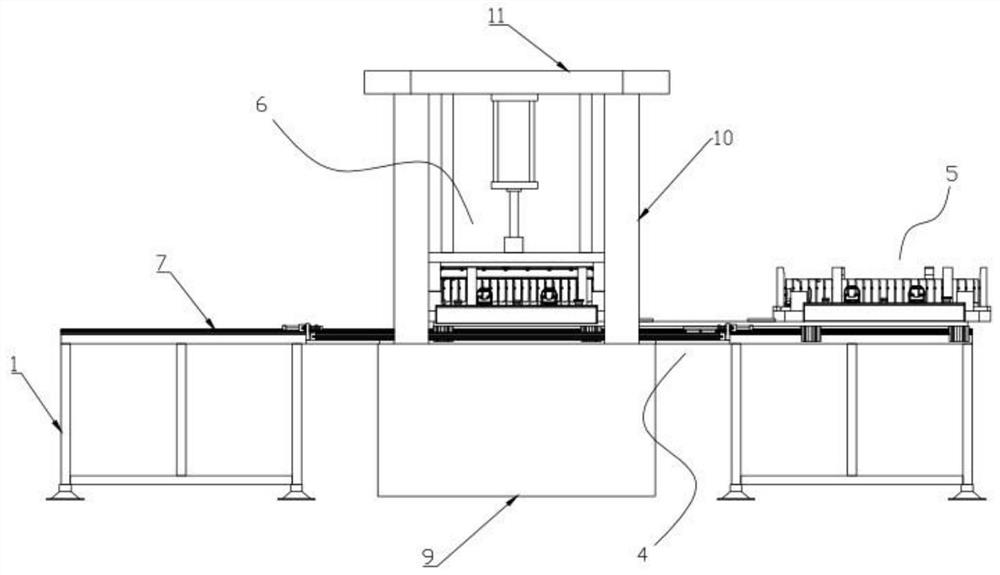 A fin assembly equipment for radiator shells for 5G base stations