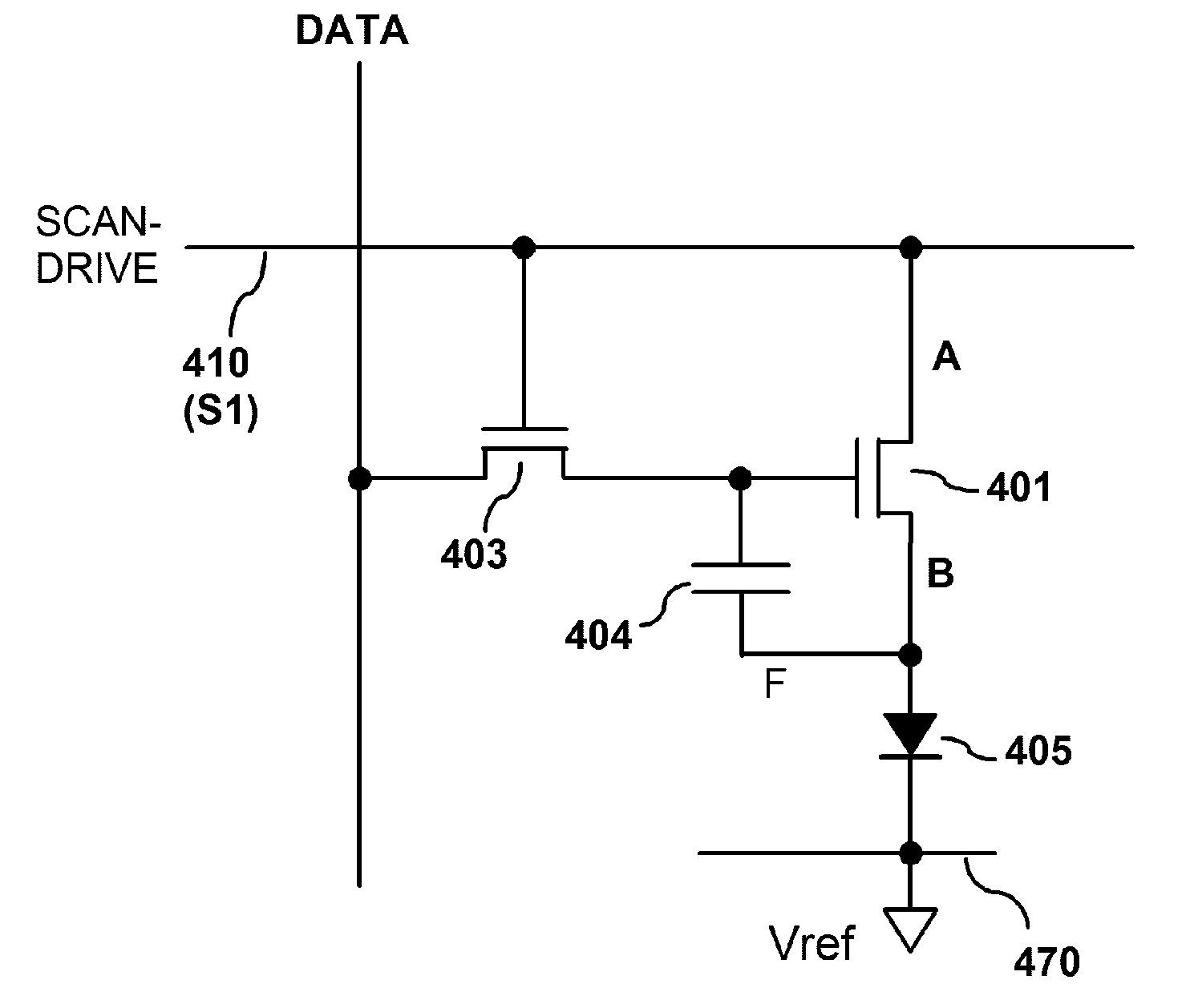 Light emitting device display circuit and drive method thereof