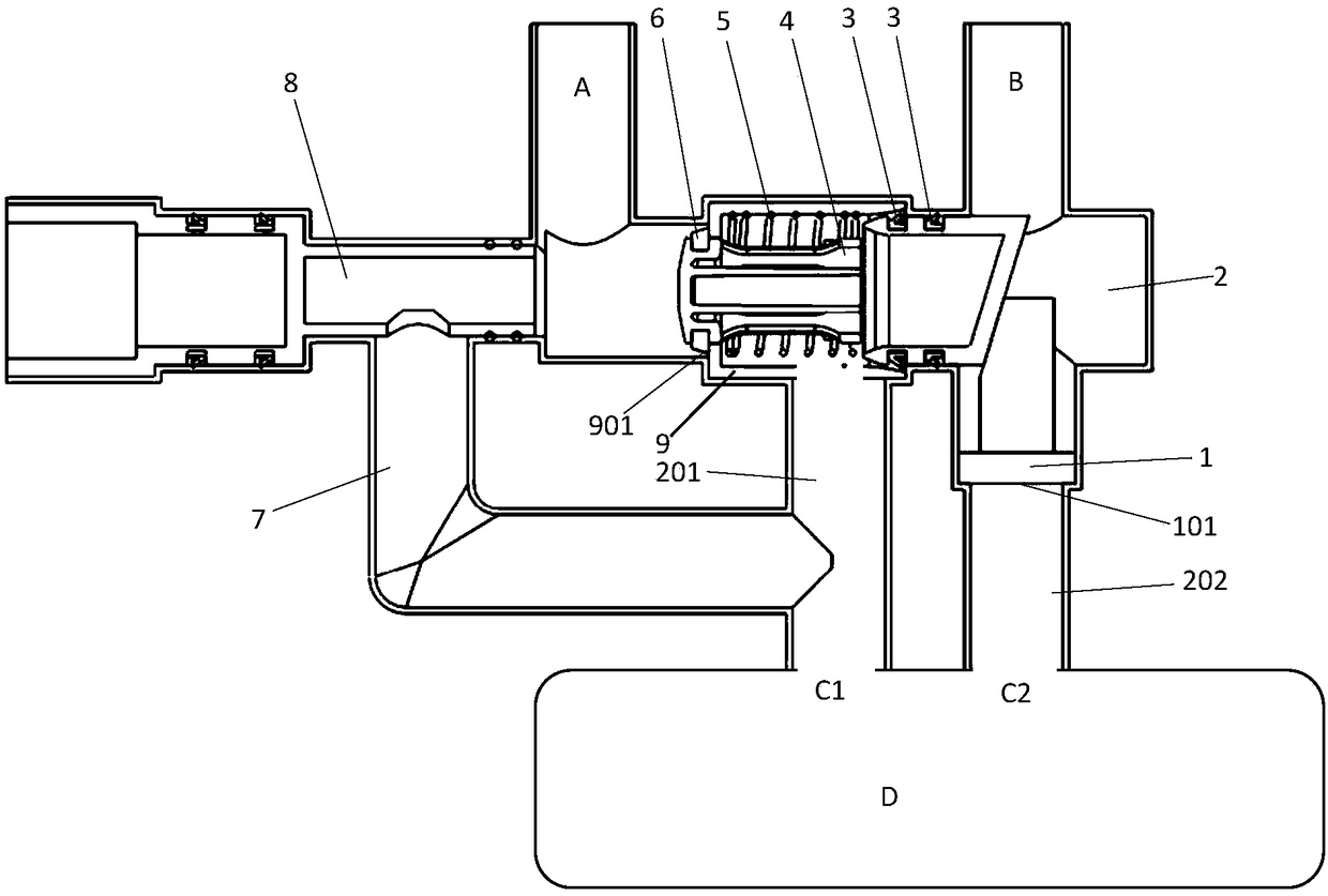 Liquid continuous-leakage preventing device