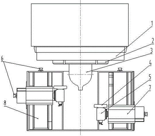 Double-rotation wheel hot spinning necking method for large-diameter seamless gas cylinder