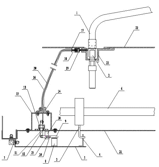 Switch cabinet back door and ground switch interlocking mechanism