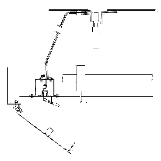 Switch cabinet back door and ground switch interlocking mechanism