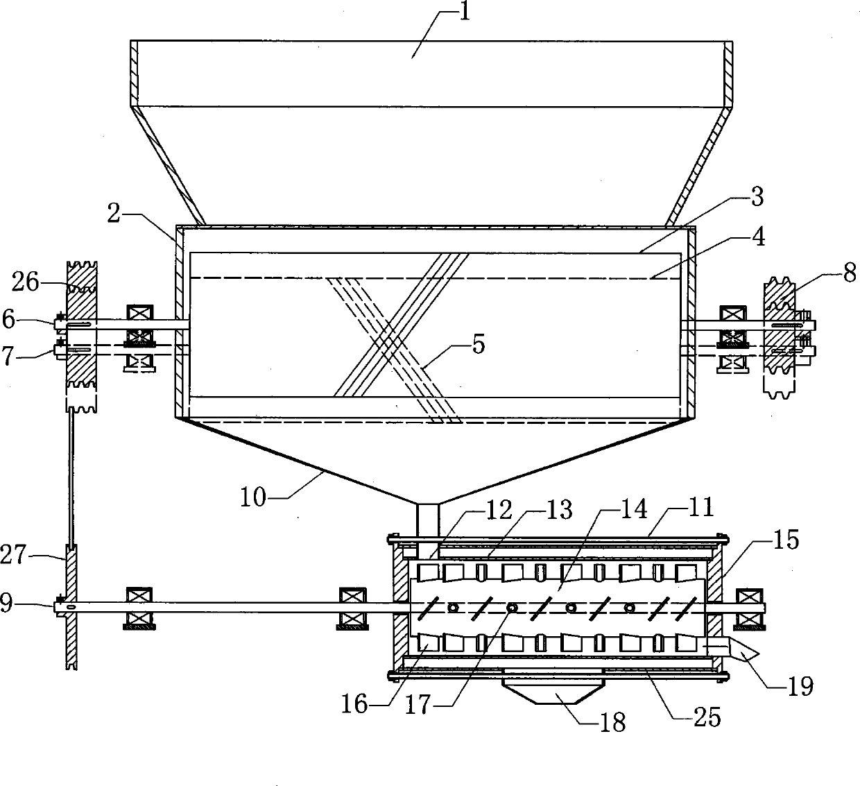 Corn breaking and embryo fetching machine