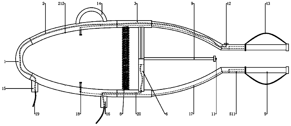 Adjustable flushing-type uterine curettage device for gynecology department