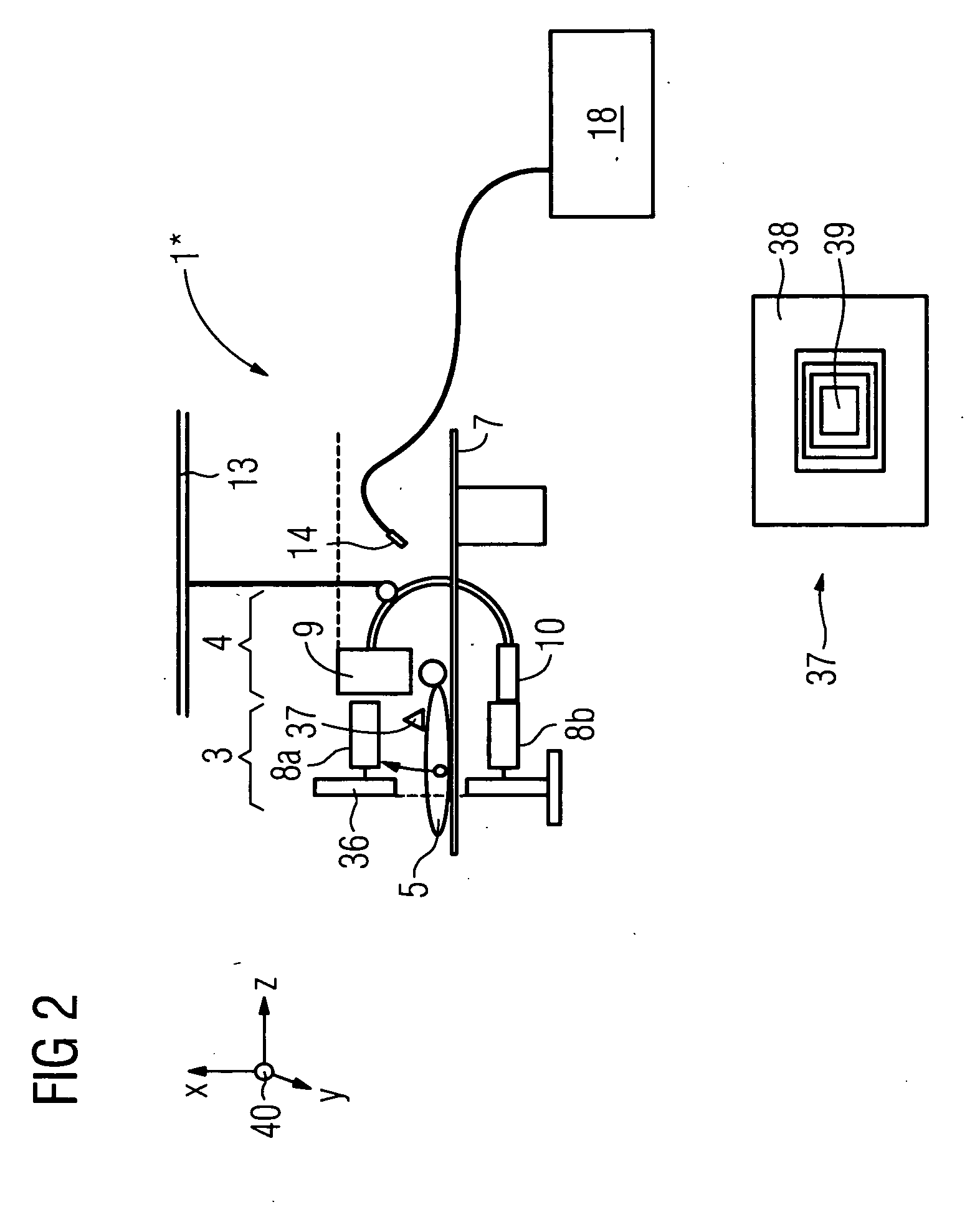 Diagnosis device for radiographic and nuclear medical examinations