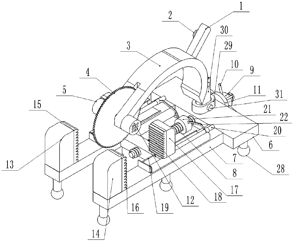 A multifunctional aluminum-plastic plate cutting device