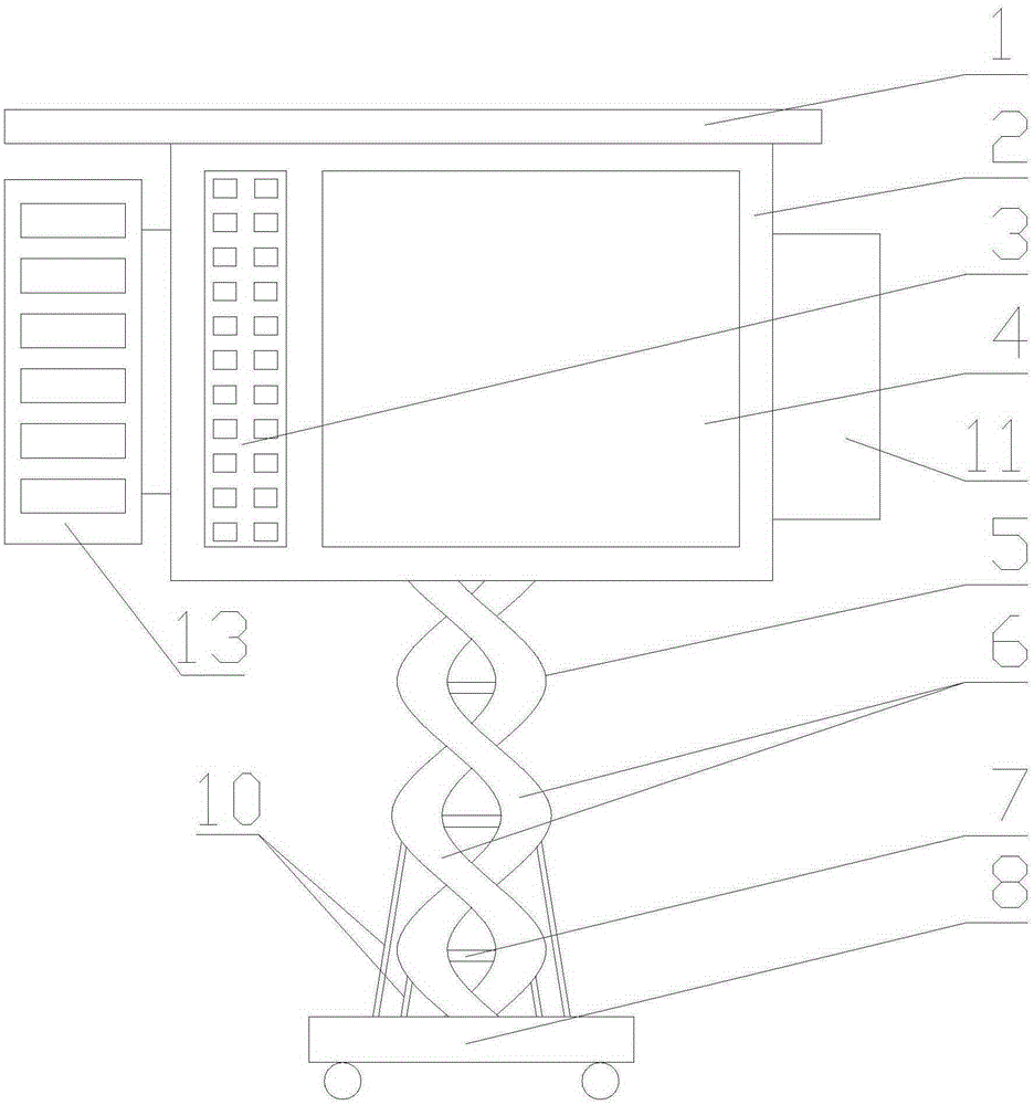 Full-touch intelligent extendible historical map teaching demonstration apparatus with teaching board