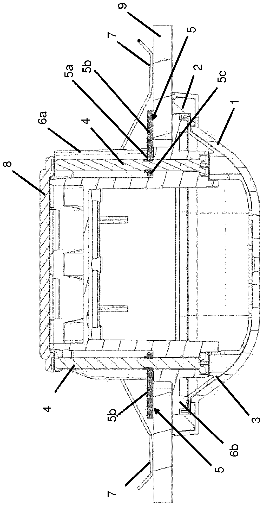 Installation device for mounting in ceiling