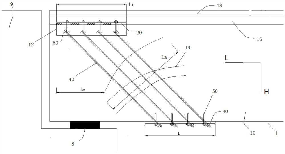 Hollow slab beam shear-resistant reinforcing method and hollow slab beam shear-resistant reinforcing device