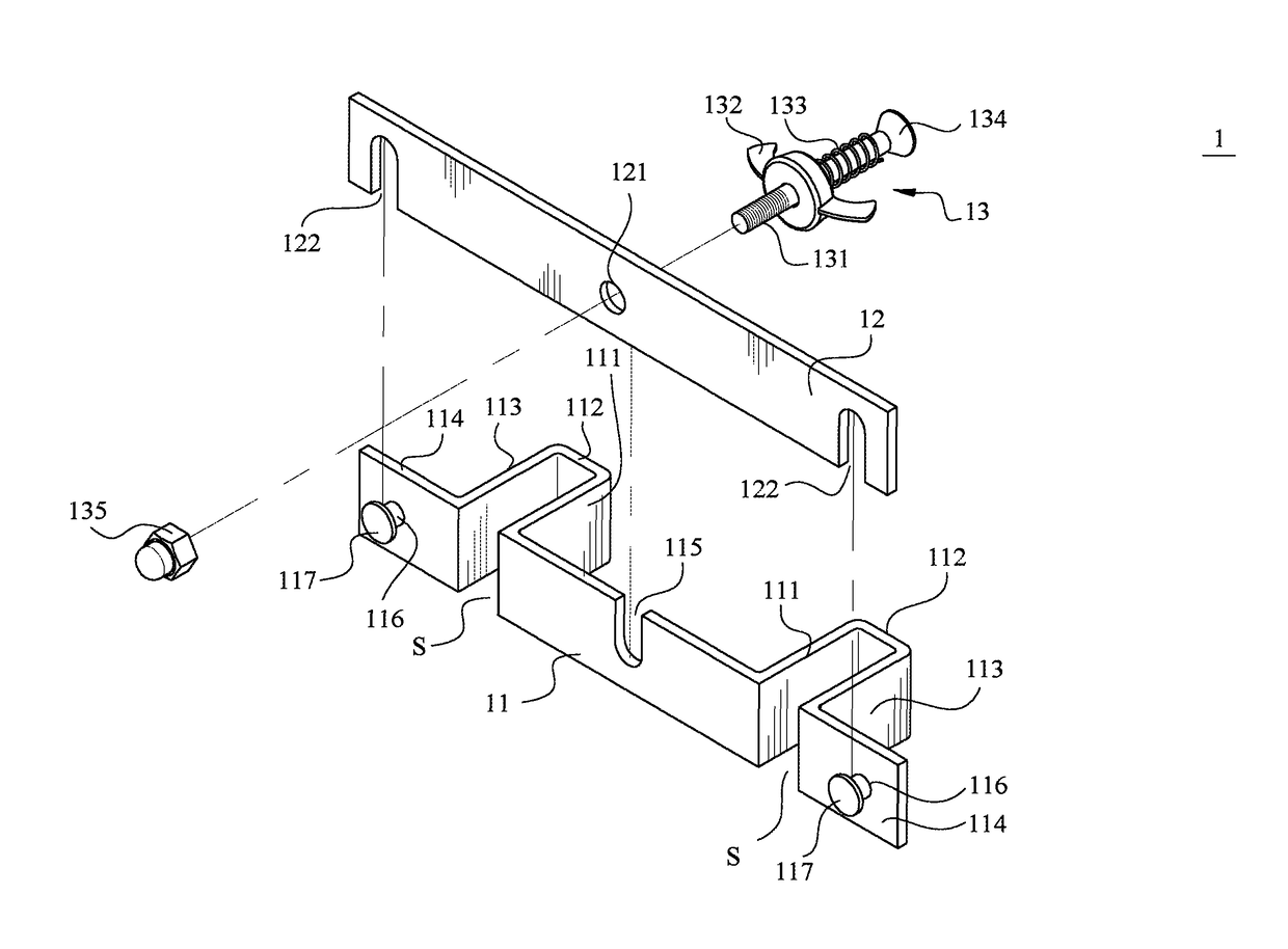 Fixing device for chairs