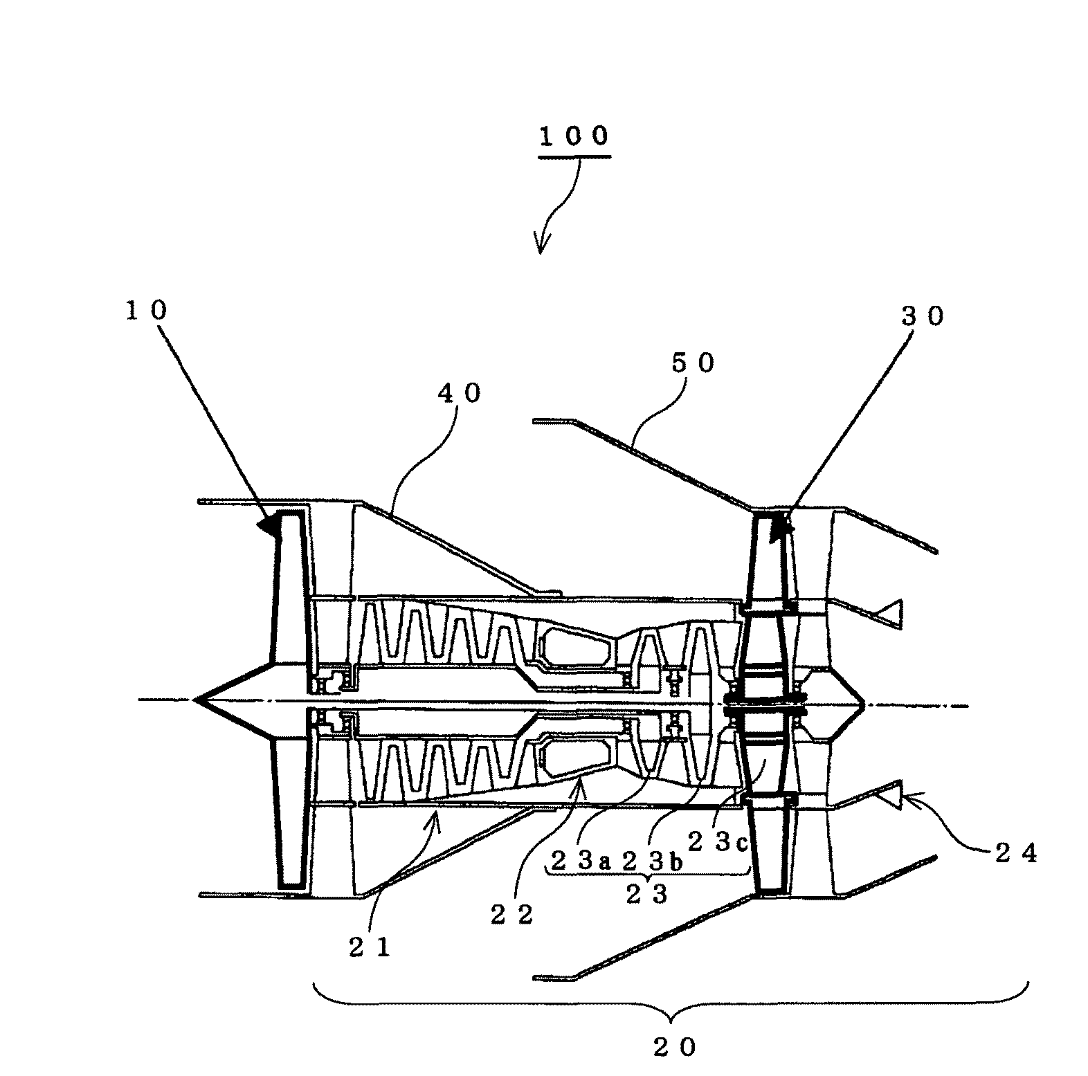 Turbofan jet engine