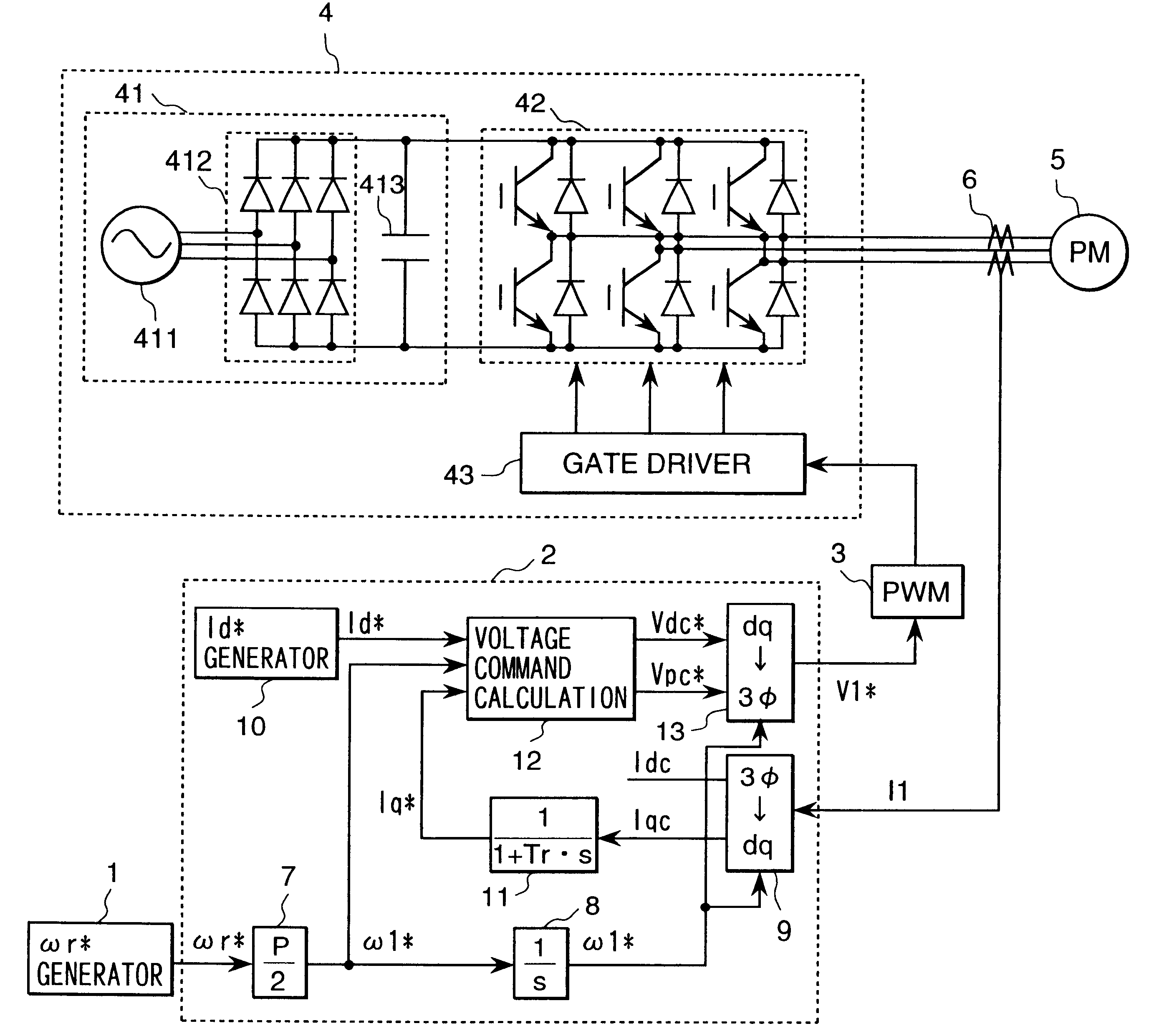 Driving device for synchronous motor