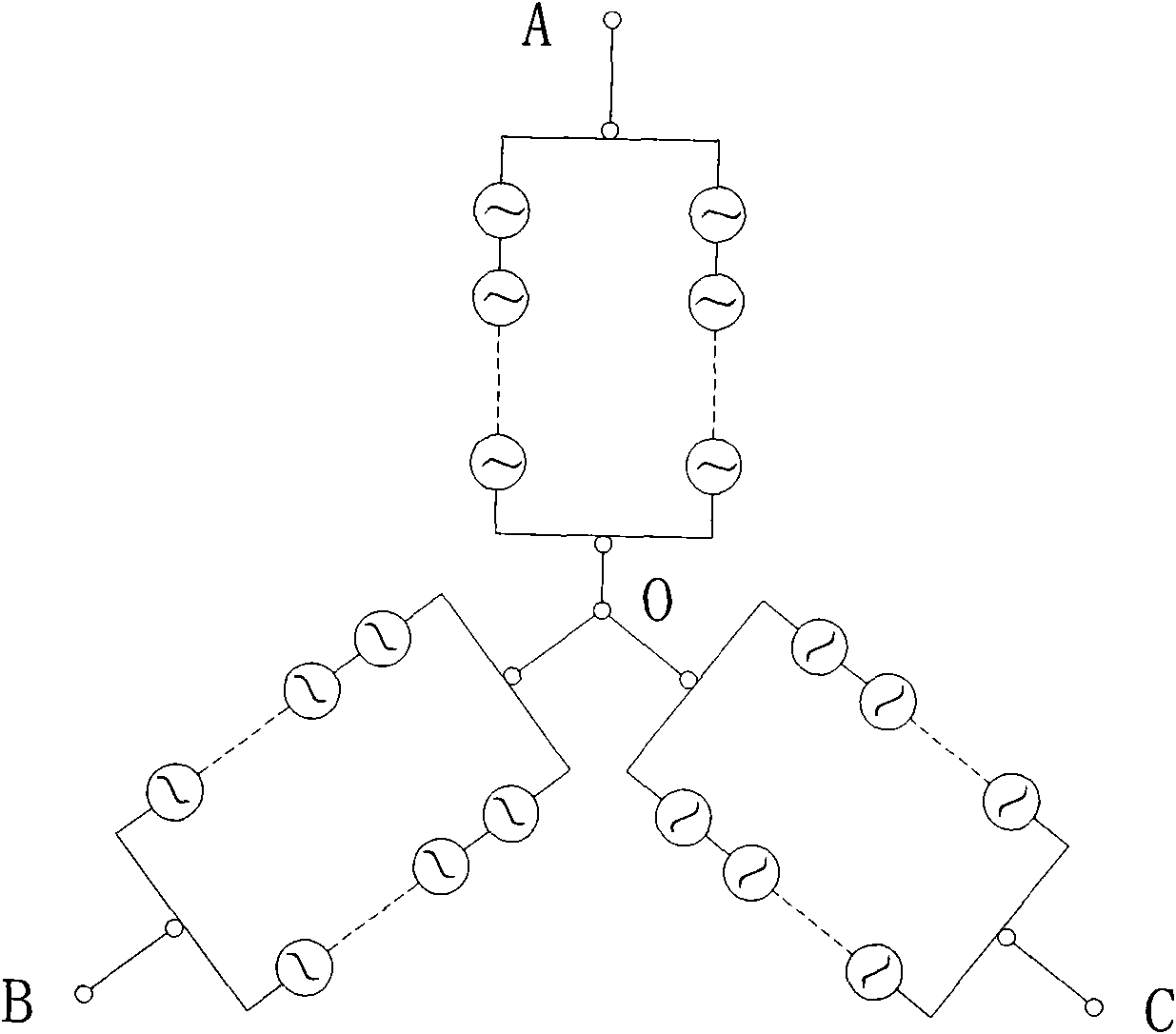 Method for realizing variable voltage level constant power output of converter