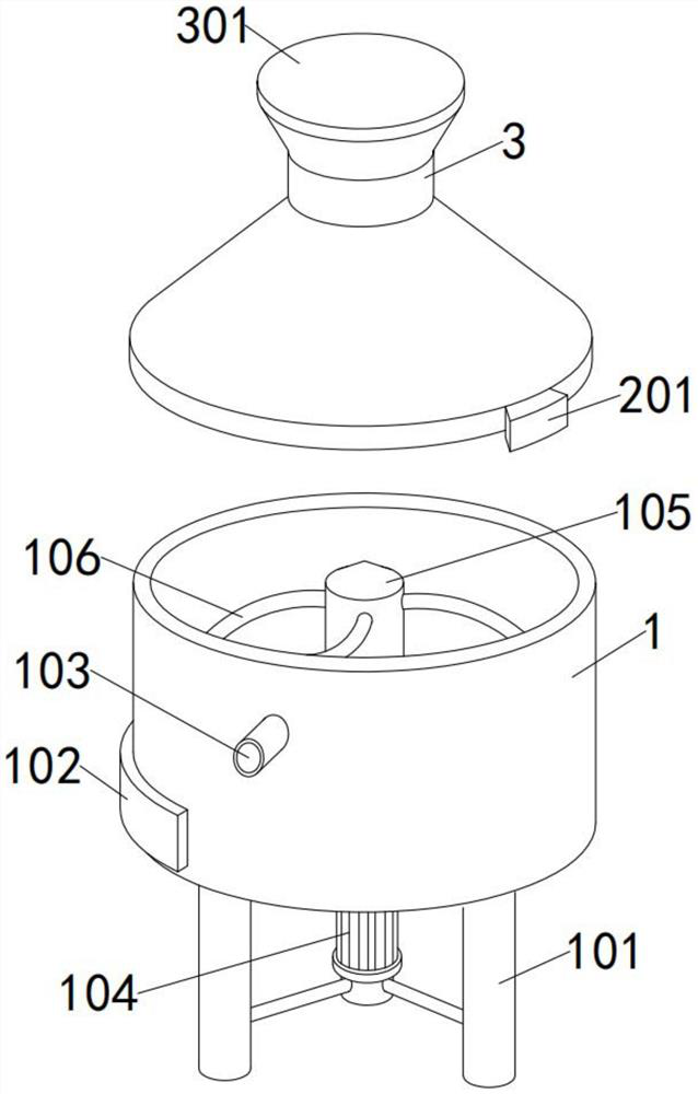 Stirring device for cement-based composite shielding material