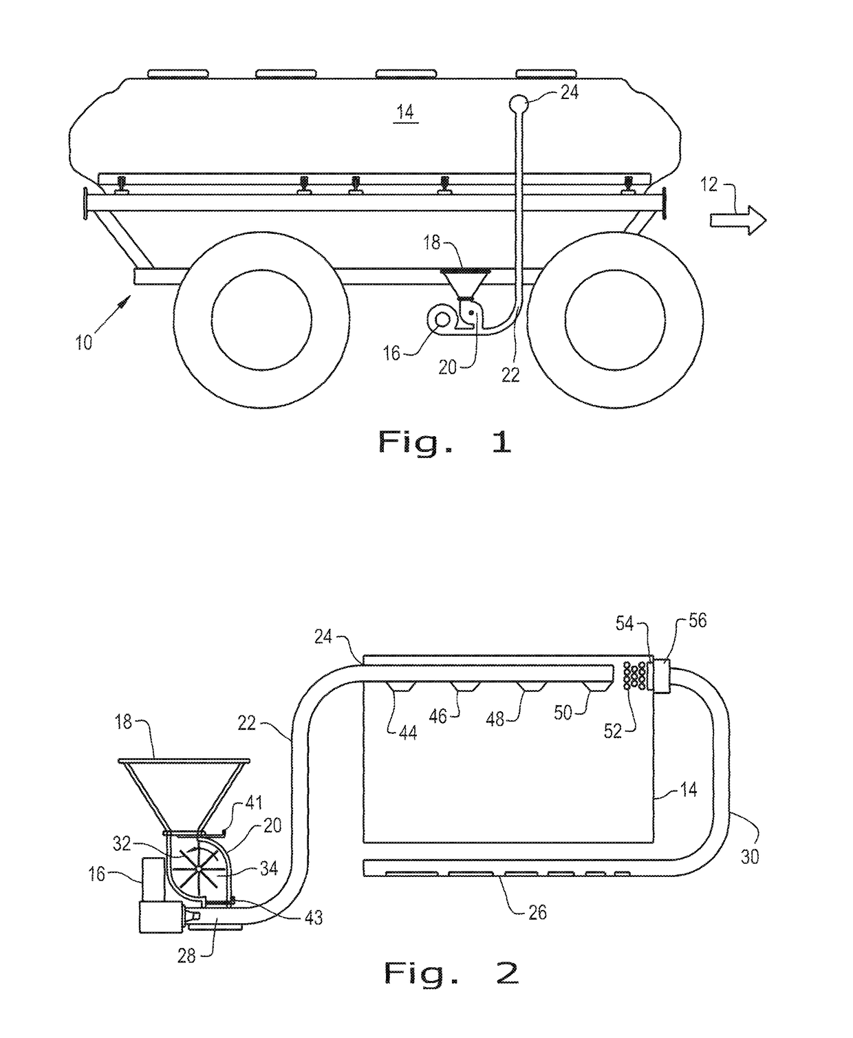 Downward elbow with cyclonic effect and product overflow capability