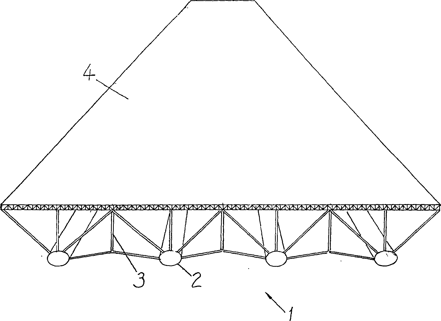 Super large truss type floating maine platform