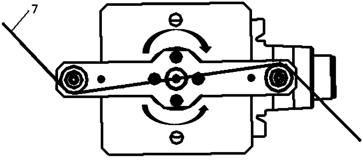 Cell pole piece tension swing arm mechanism and swing arm tension control method