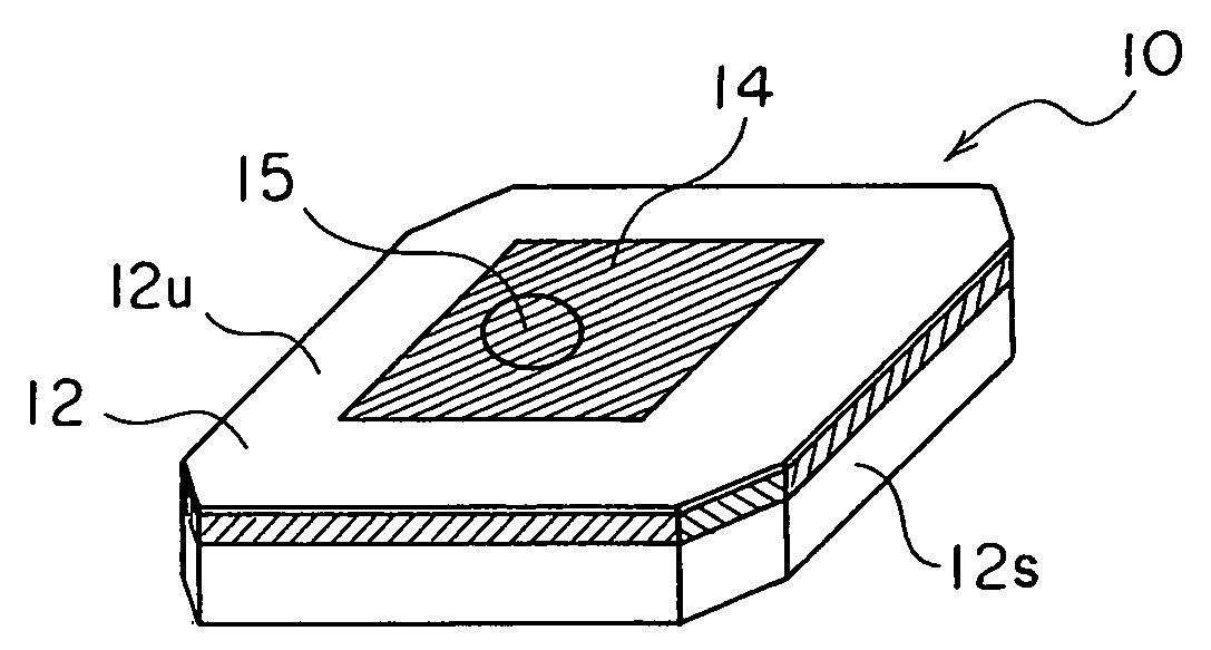 Patch antenna having a non-feeding element formed on a side surface of a dielectric