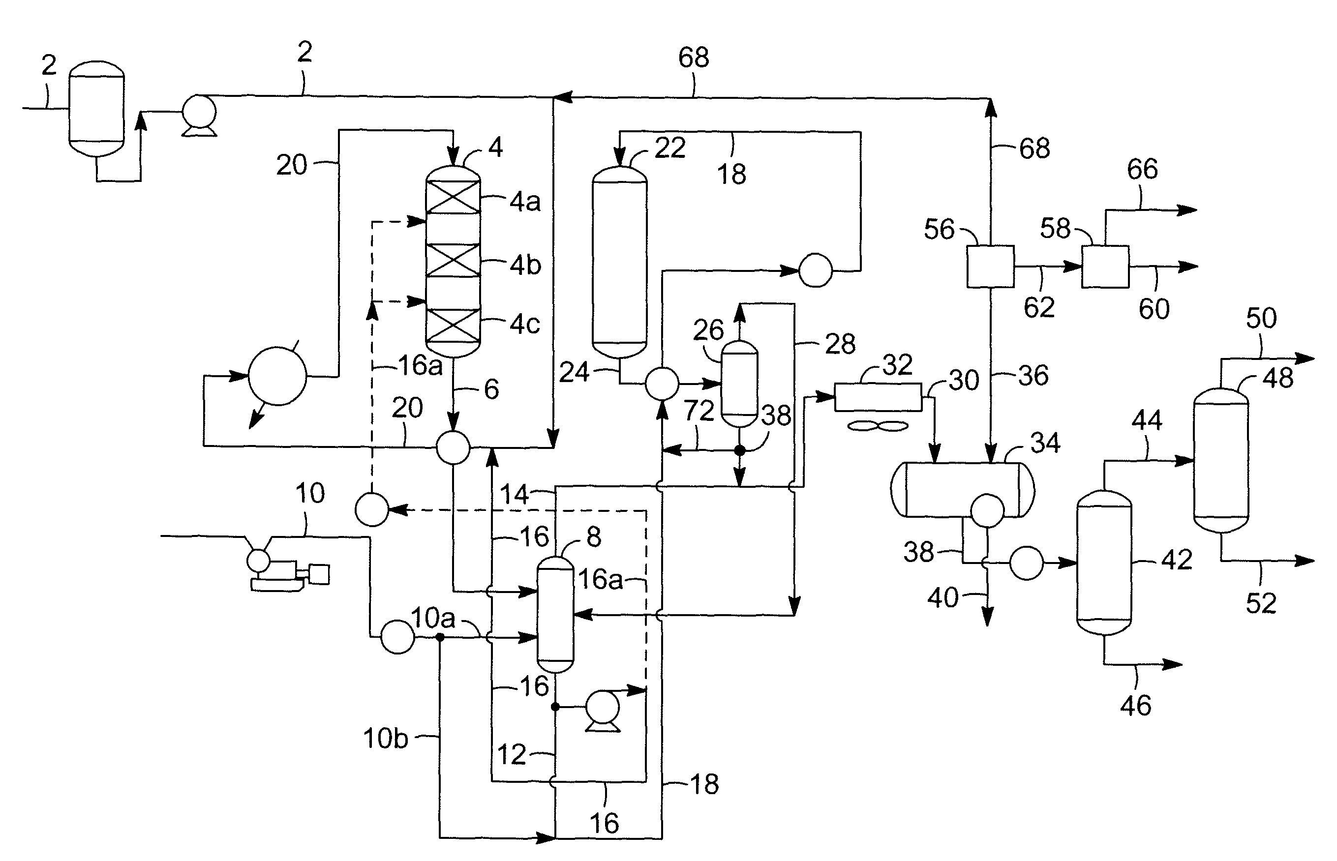 Production of diesel fuel from renewable feedstocks with reduced hydrogen consumption