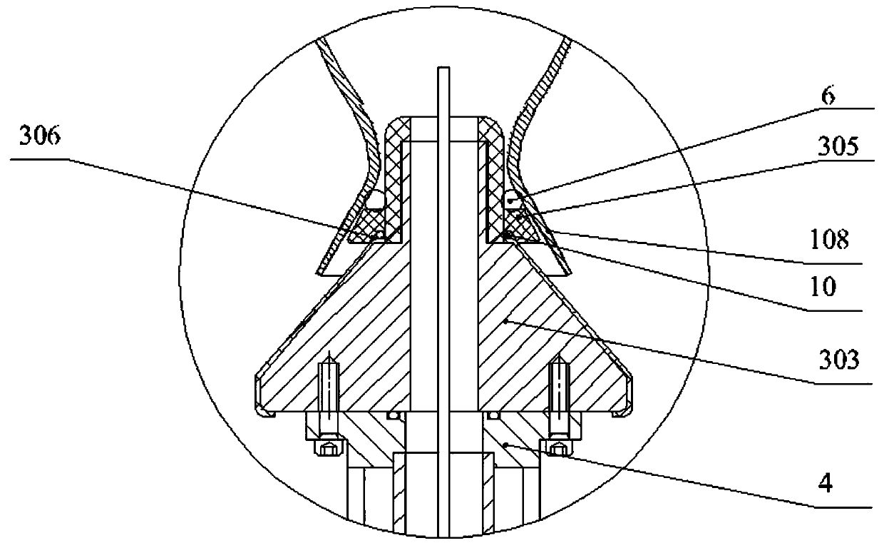 Performance testing device for variable thrust rocket engine or thrust chamber of engine