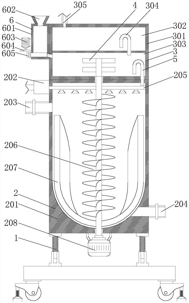 Concrete stirring device with automatic water injection function for concrete