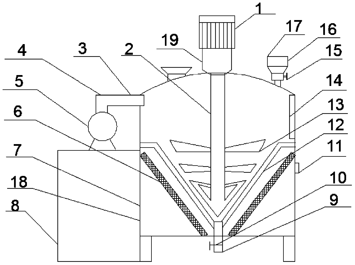 Tomato juice auxiliary material addition device