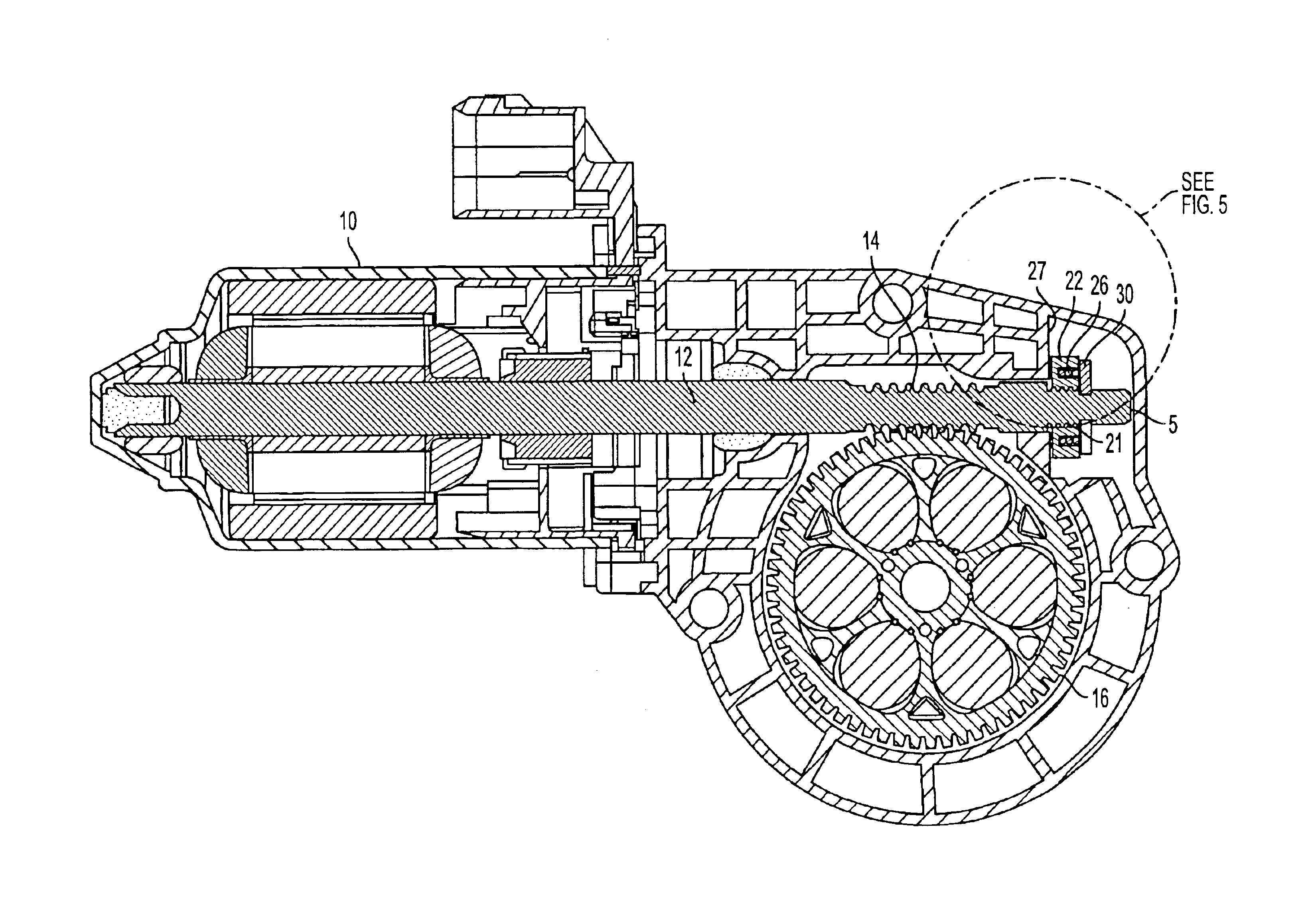 Inertia clutch mechanism in motors to prevent backdrive