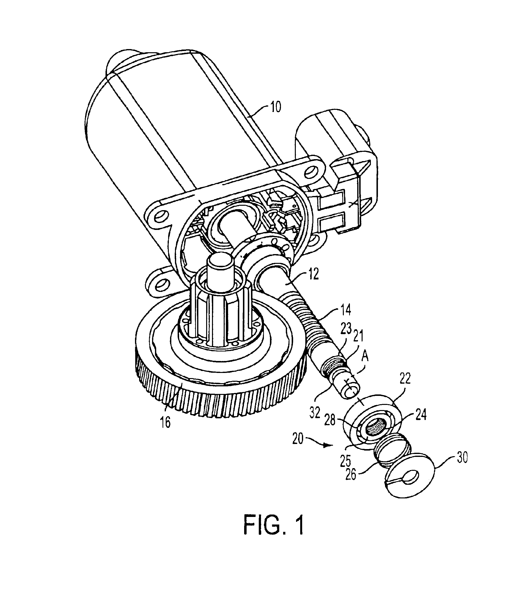 Inertia clutch mechanism in motors to prevent backdrive