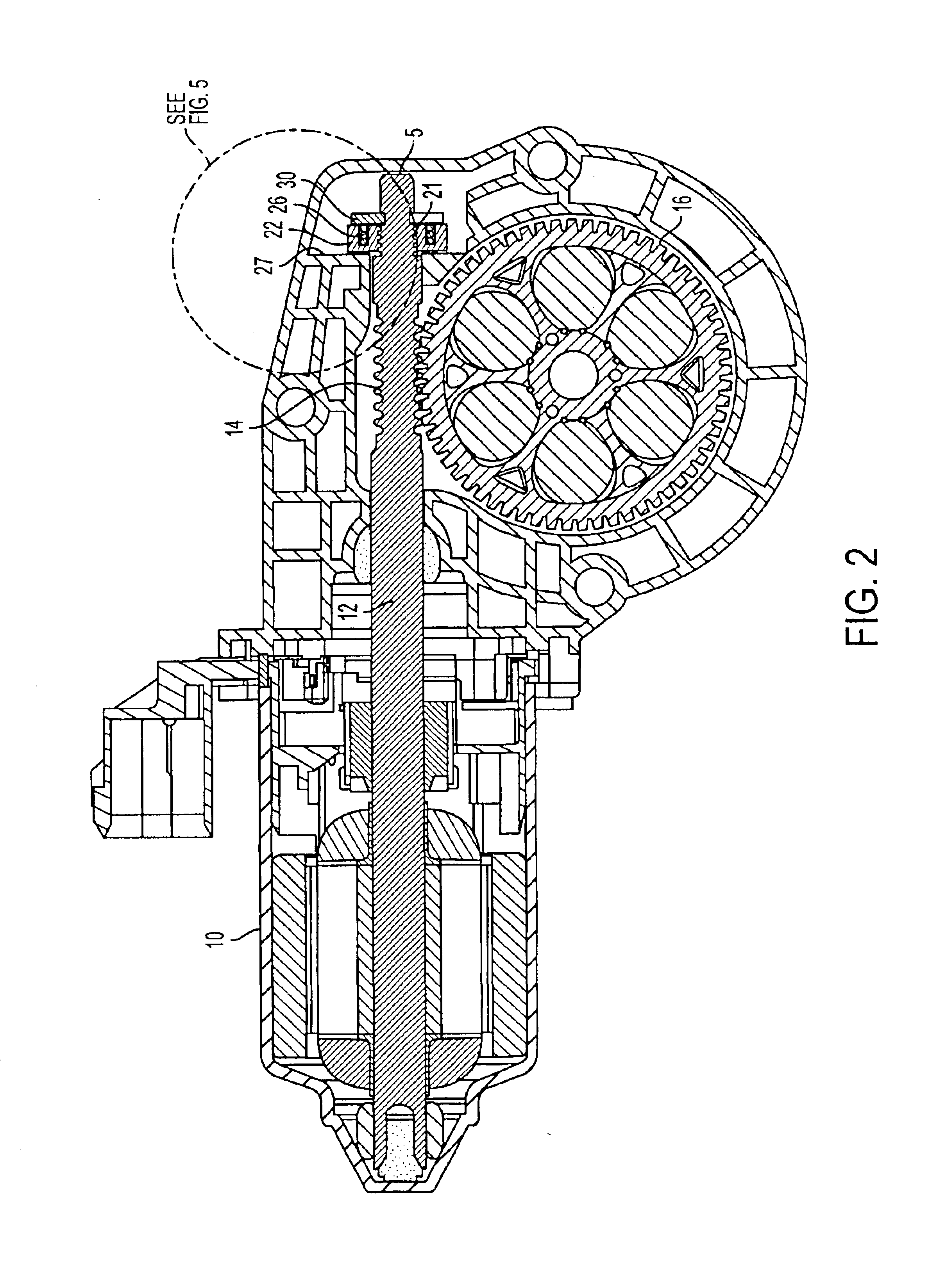 Inertia clutch mechanism in motors to prevent backdrive