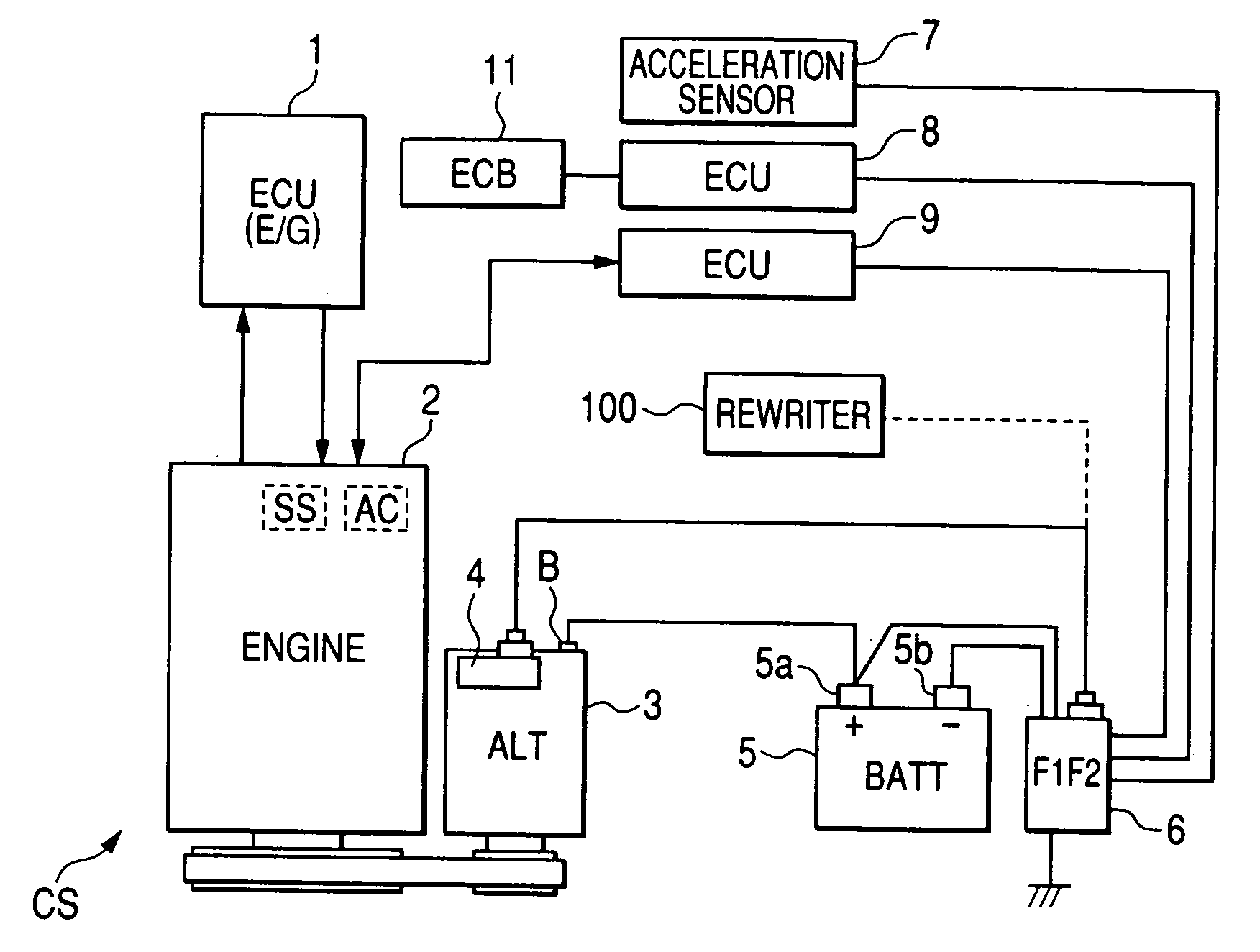 Charge control device for batteries