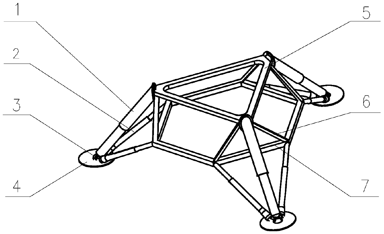 Deep space weak gravity celestial body attachment device and its construction method