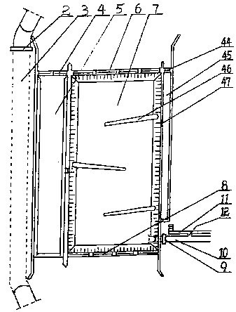 Device for clearing away deposited silt in storage reservoir region permanently and continuously in all directions