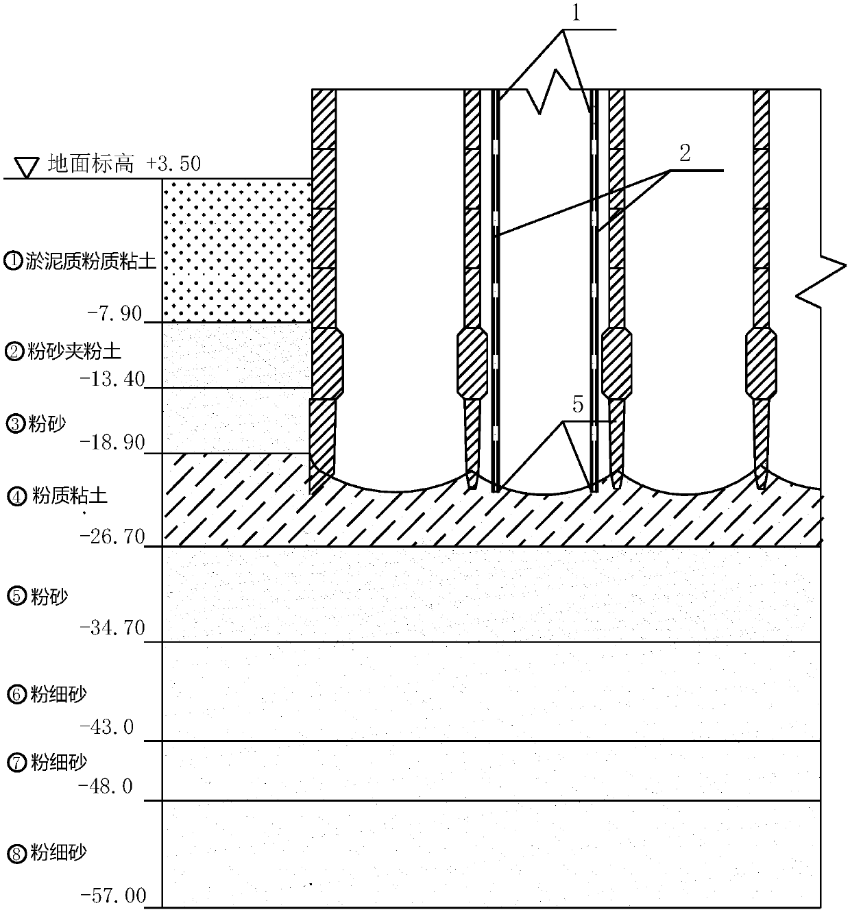 Gravity-type high-pressure water jetting impacting device and sinking assisting method thereof