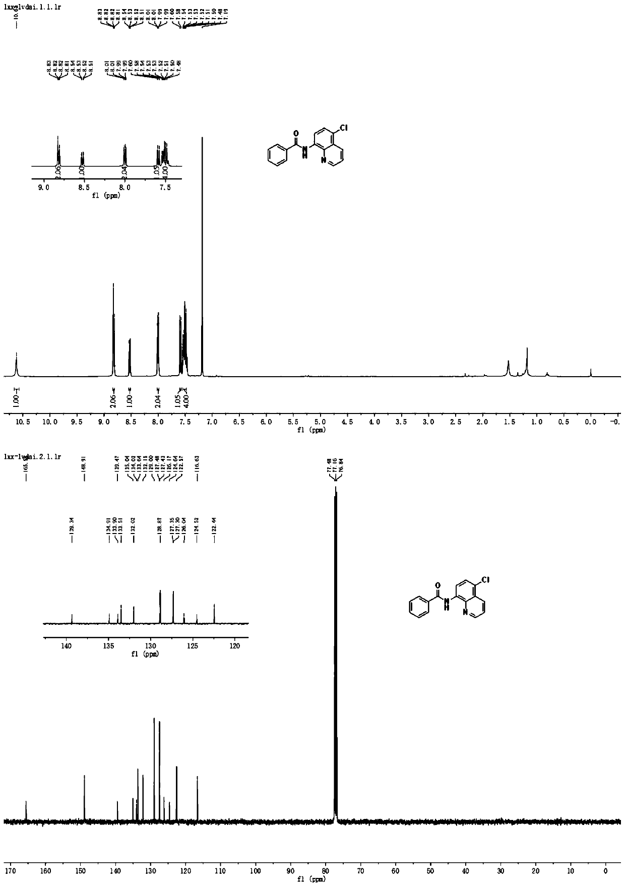 Method for preparing N-(5-chloro-8-quinolyl)benzamide compound by adopting electrochemical micro-channel reaction device