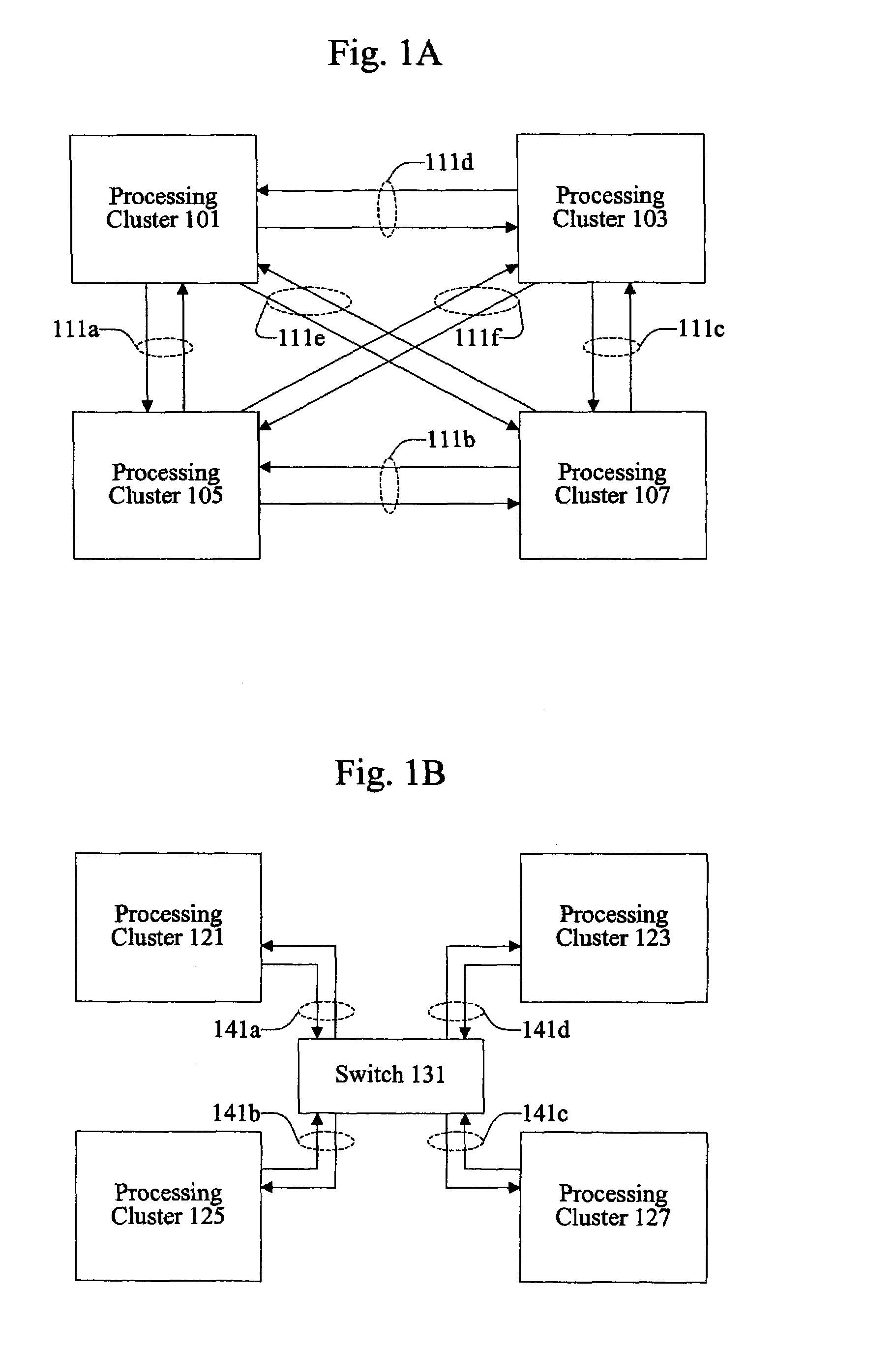 Methods and apparatus for extended packet communications between multiprocessor clusters