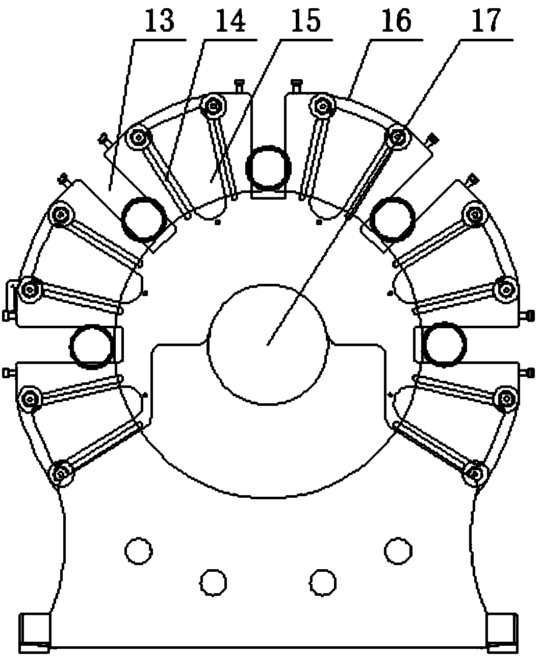 A satellite-type circular pressing circular die-cutting device