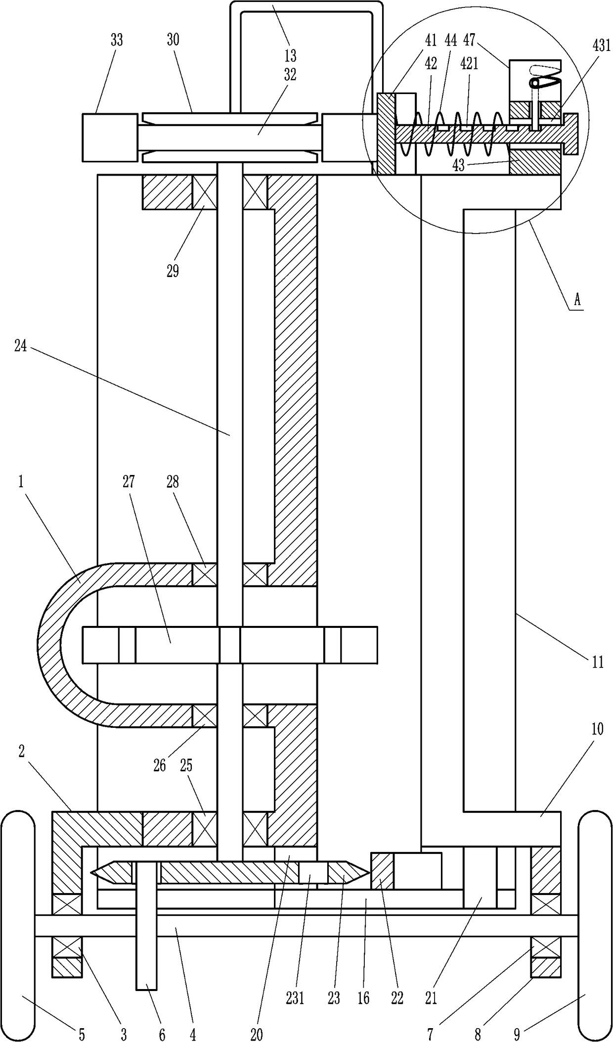 Small harvesting device for millet