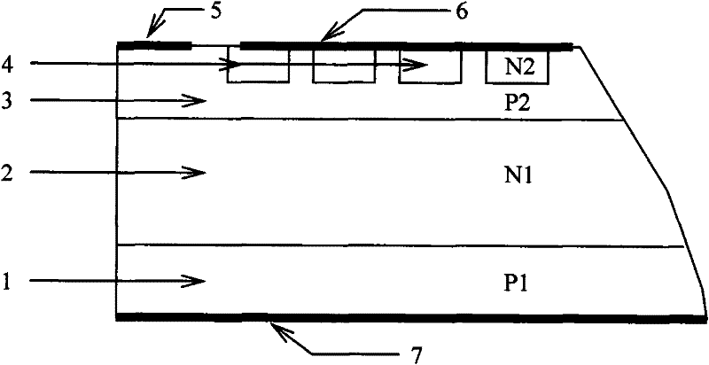 Asymmetrical fast thyristor