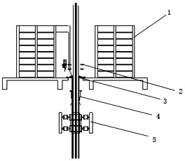 Production method for vertical stranded tension insulating pipe