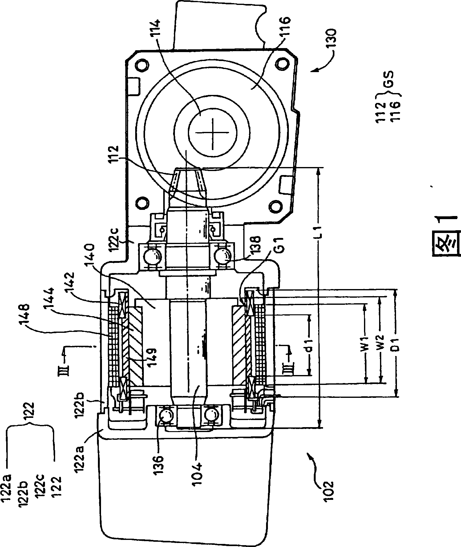 Drive source of automatic door