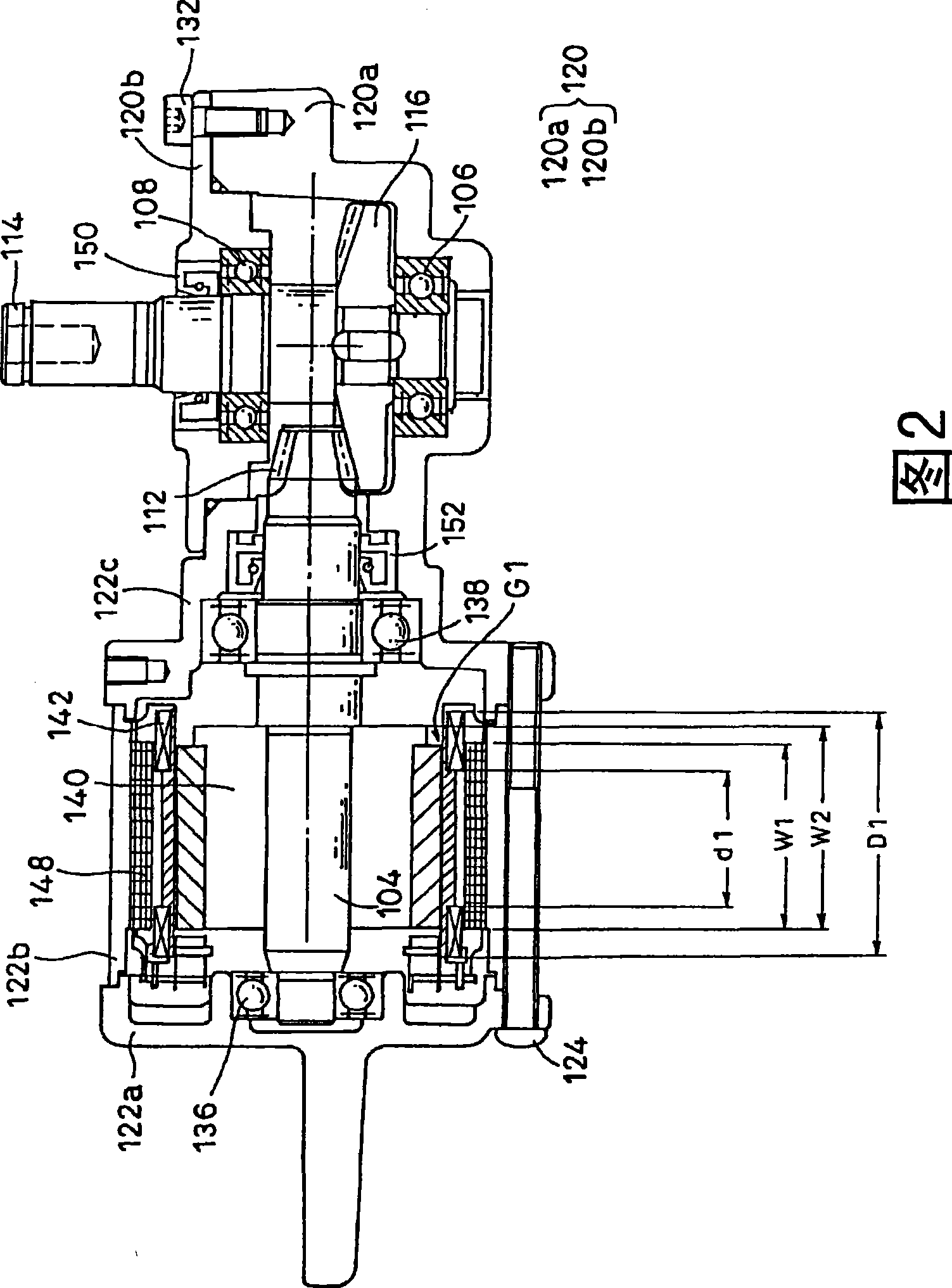 Drive source of automatic door