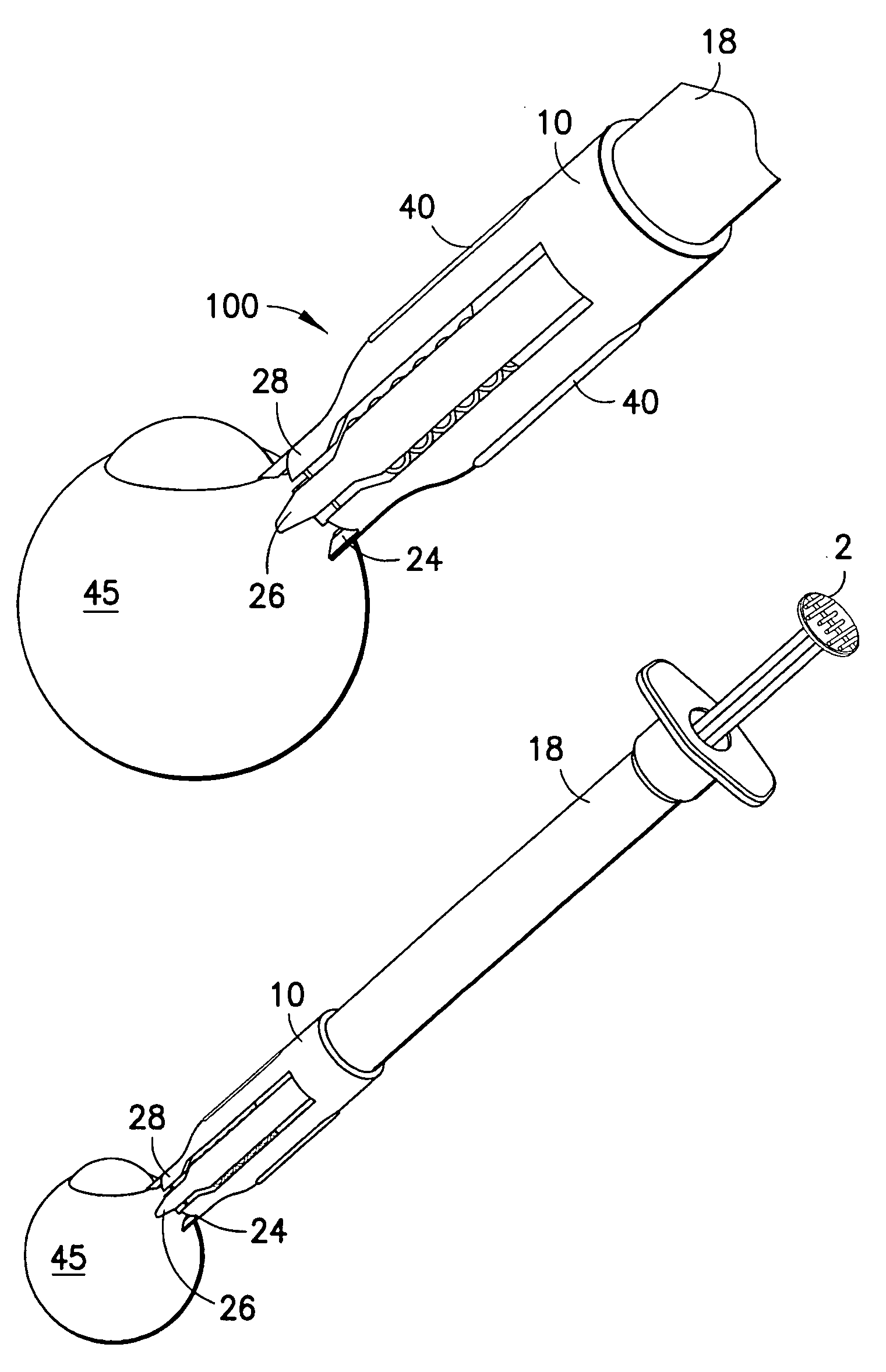 Intravitreal injection device and method
