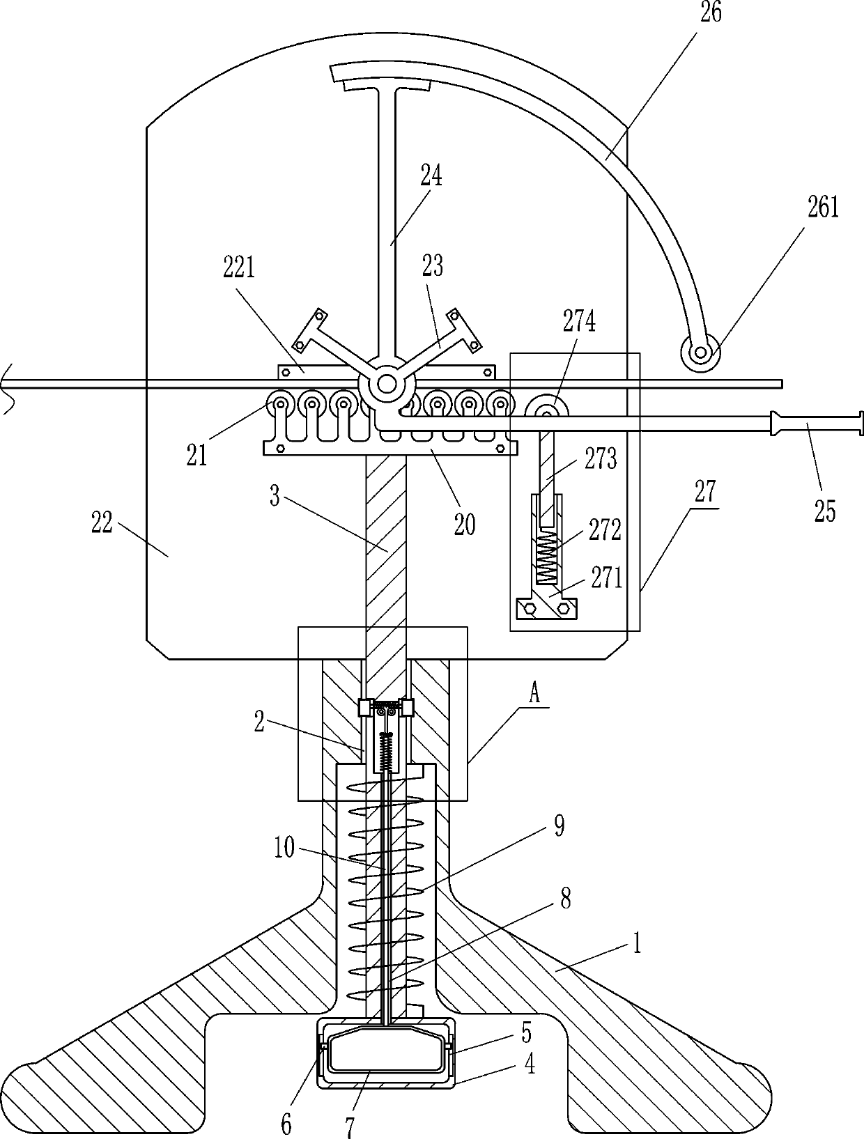 Thin steel plate bending device