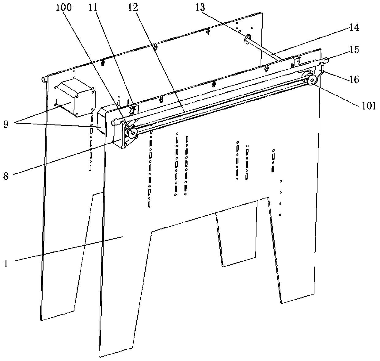 A laser powder rapid sintering powder spreading device