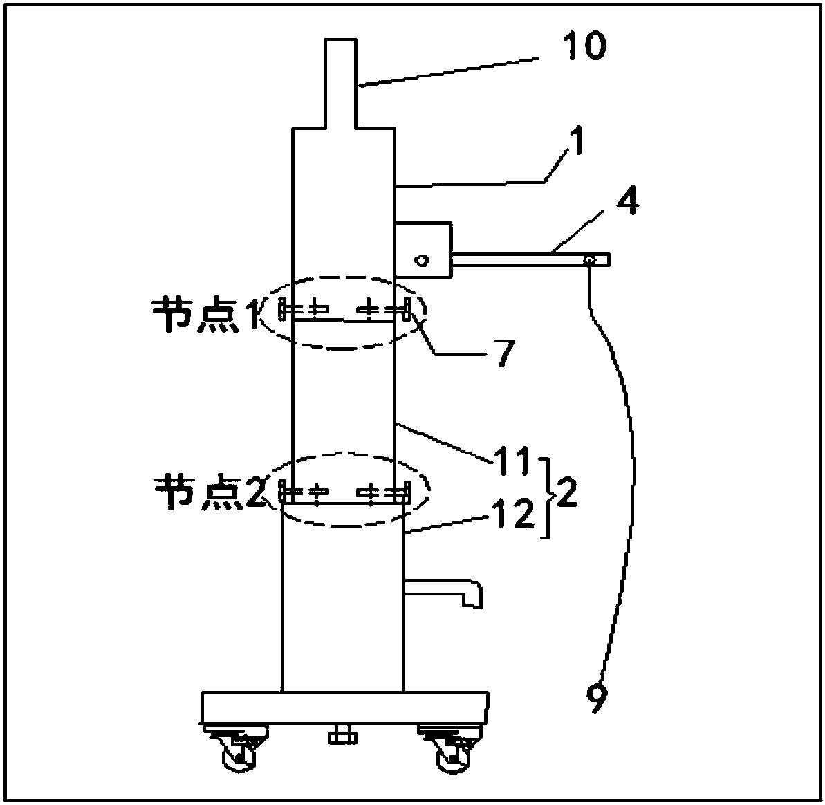 Beam bottom bonded rebar feed device and using method thereof